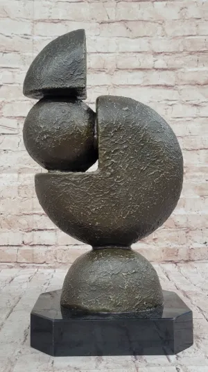 Hand Made Bronze Pac-Man Sculpture by Fransisci: Childhood Arcade Trophy Decor