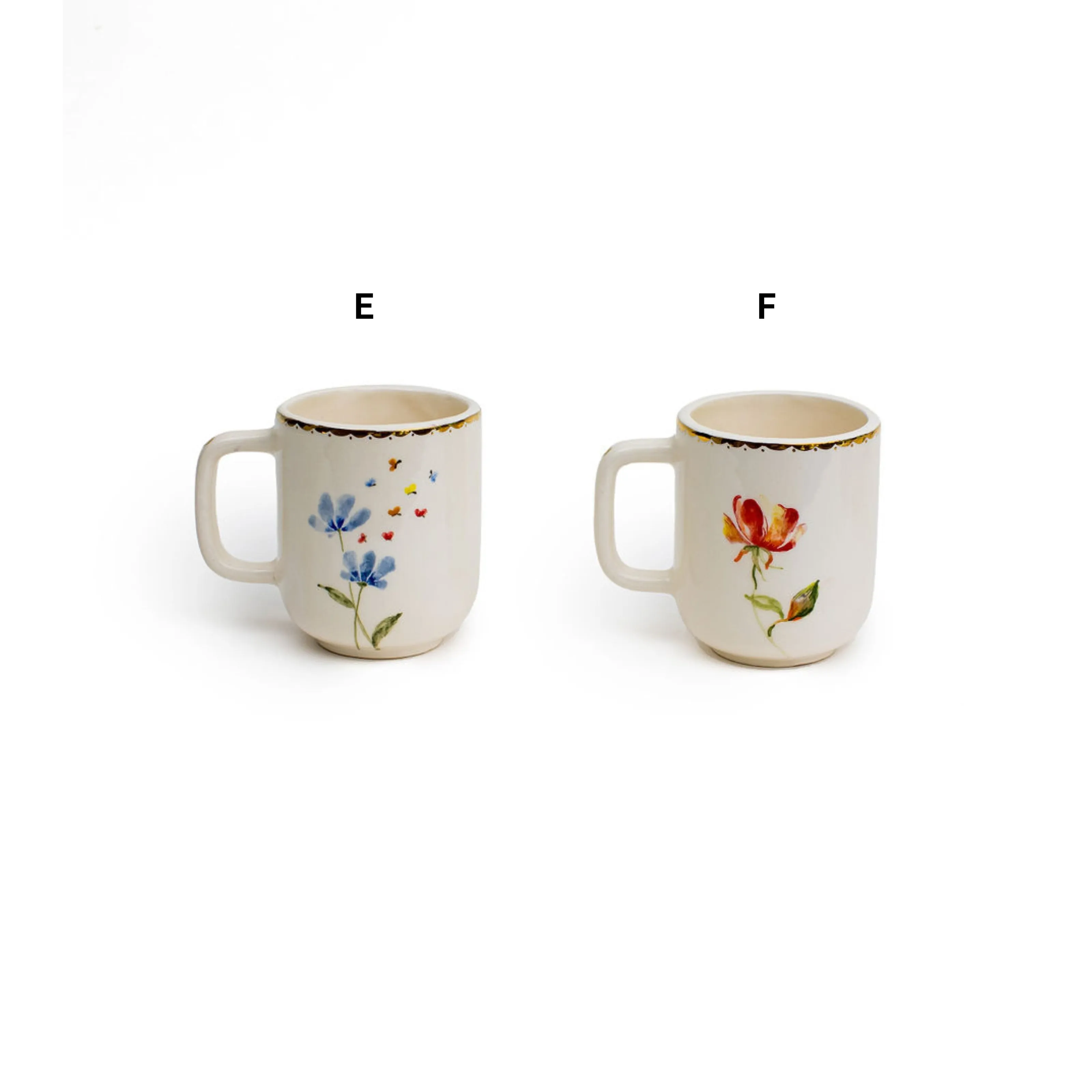 Hand Made Floral Mugs