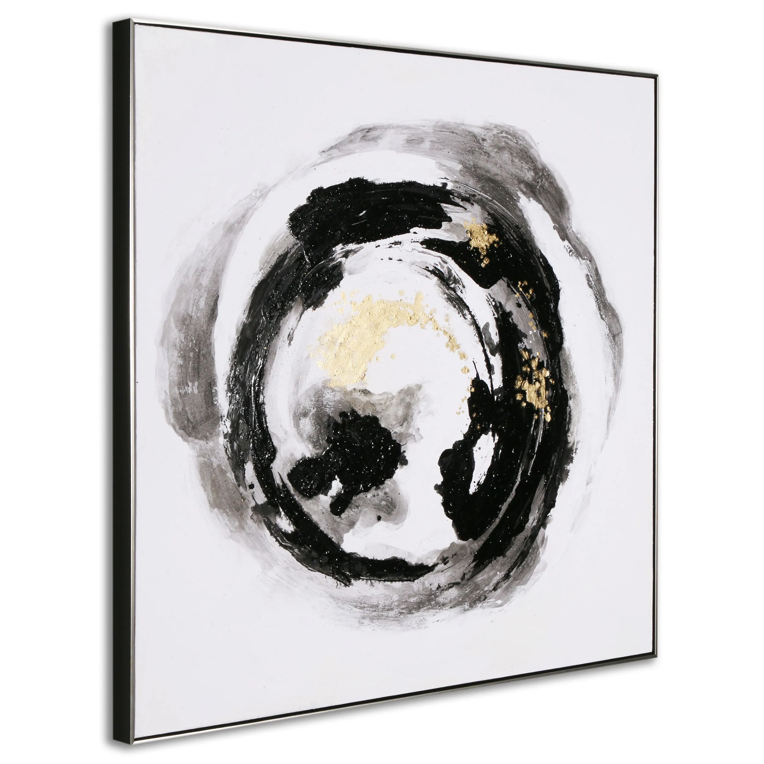 Hand painted abstract circle wall art