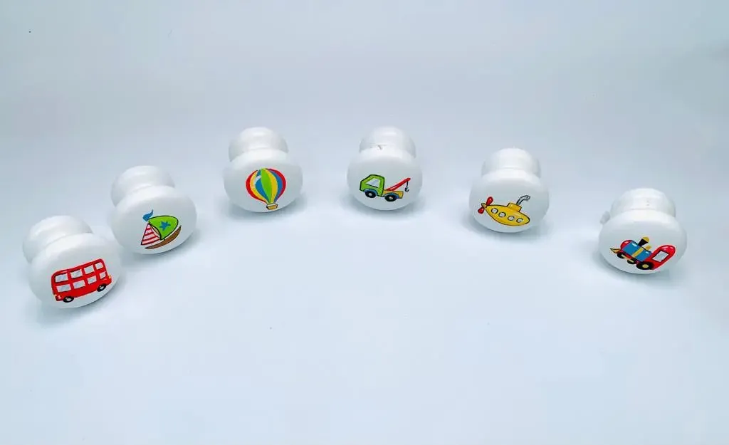 Hand-painted knobs - safari