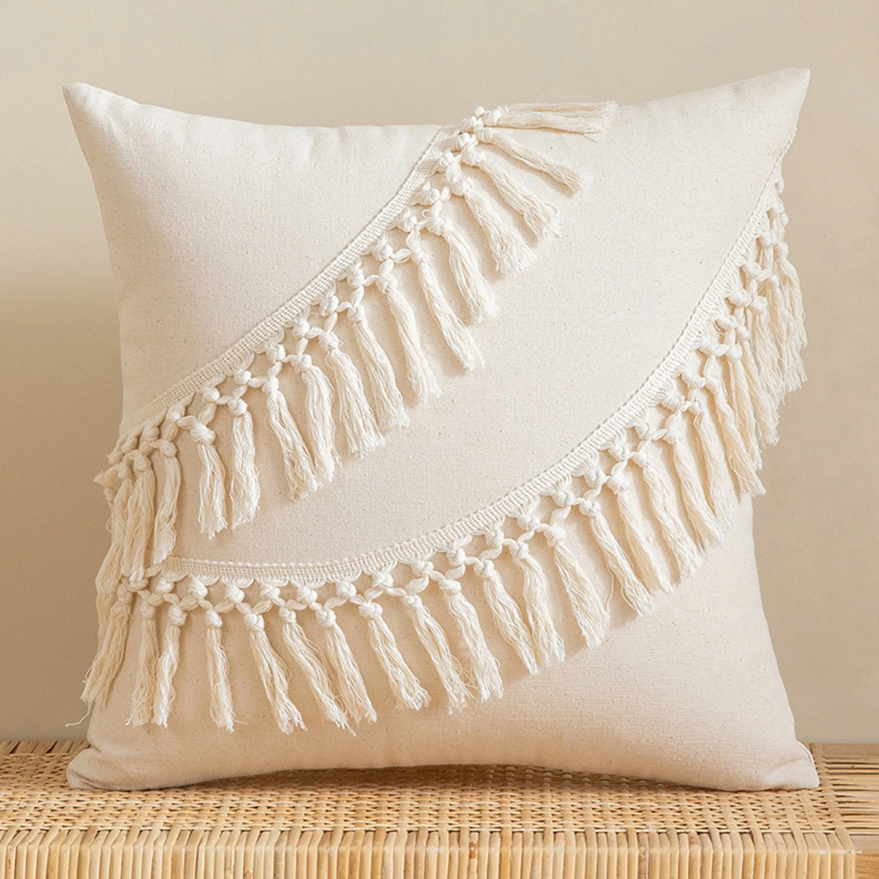 Hand Tufted Boho Pillow Cover & Cushion (5 Styles)