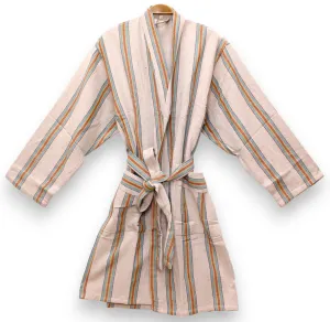 Hand Woven Linen Stripe Design Antiochia Pestemal Bathrobe