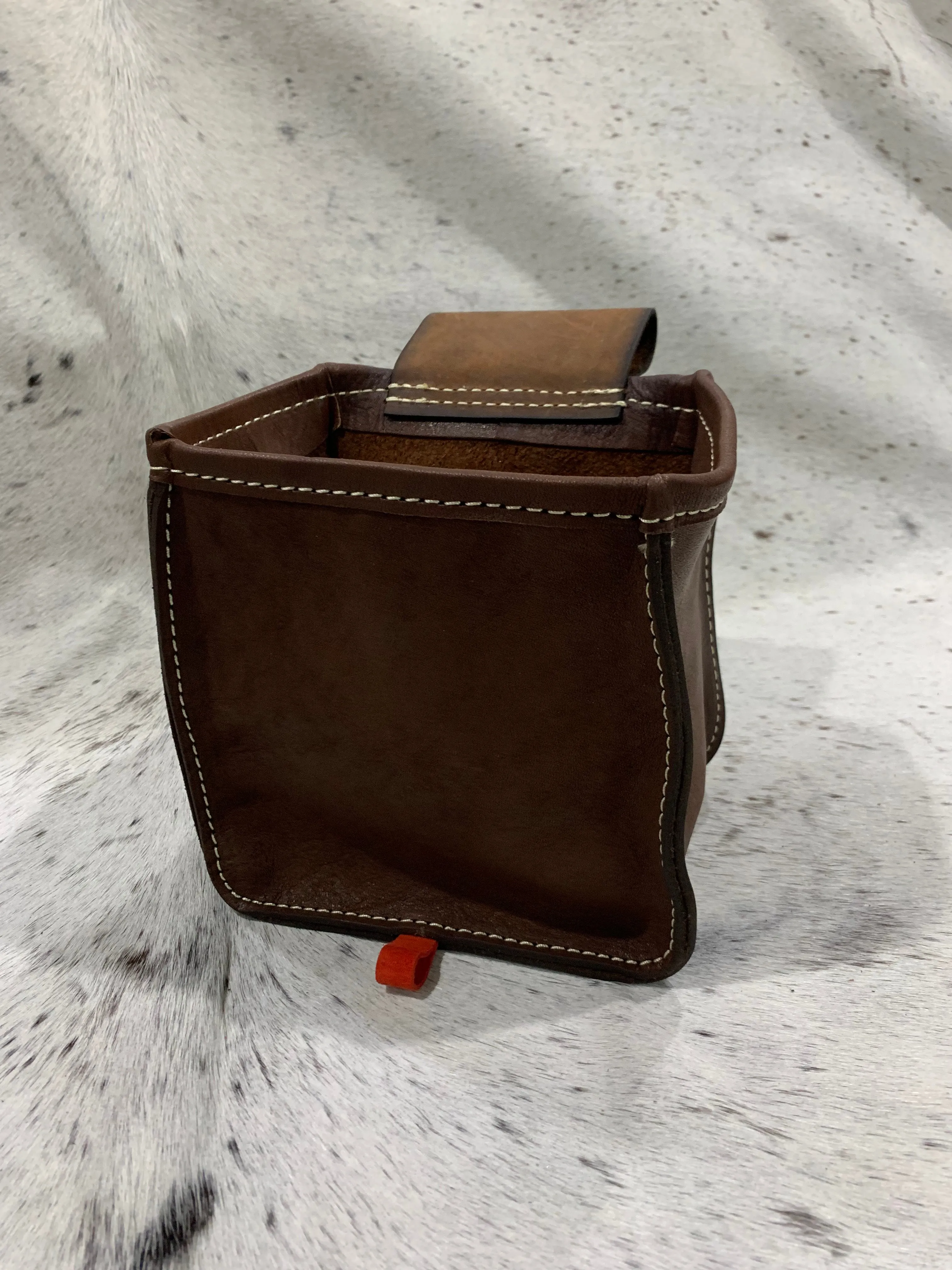 Handcrafted Leather Shotgun Shell Holder with Belt Loop