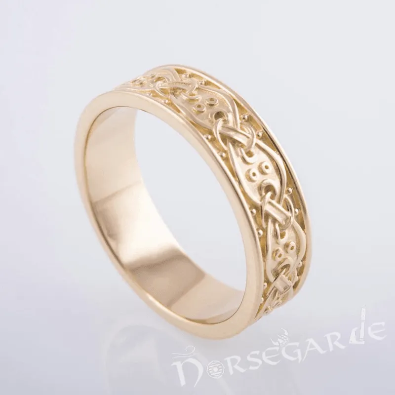 Handcrafted Norse Ornamental Band - Gold