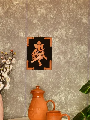 Handcrafted Terracotta Dancing Ganesh Wall Art: Unique Home Decor