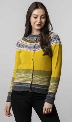 Handgemaakt geel vest | Eribe alpine cardigan piccalilli