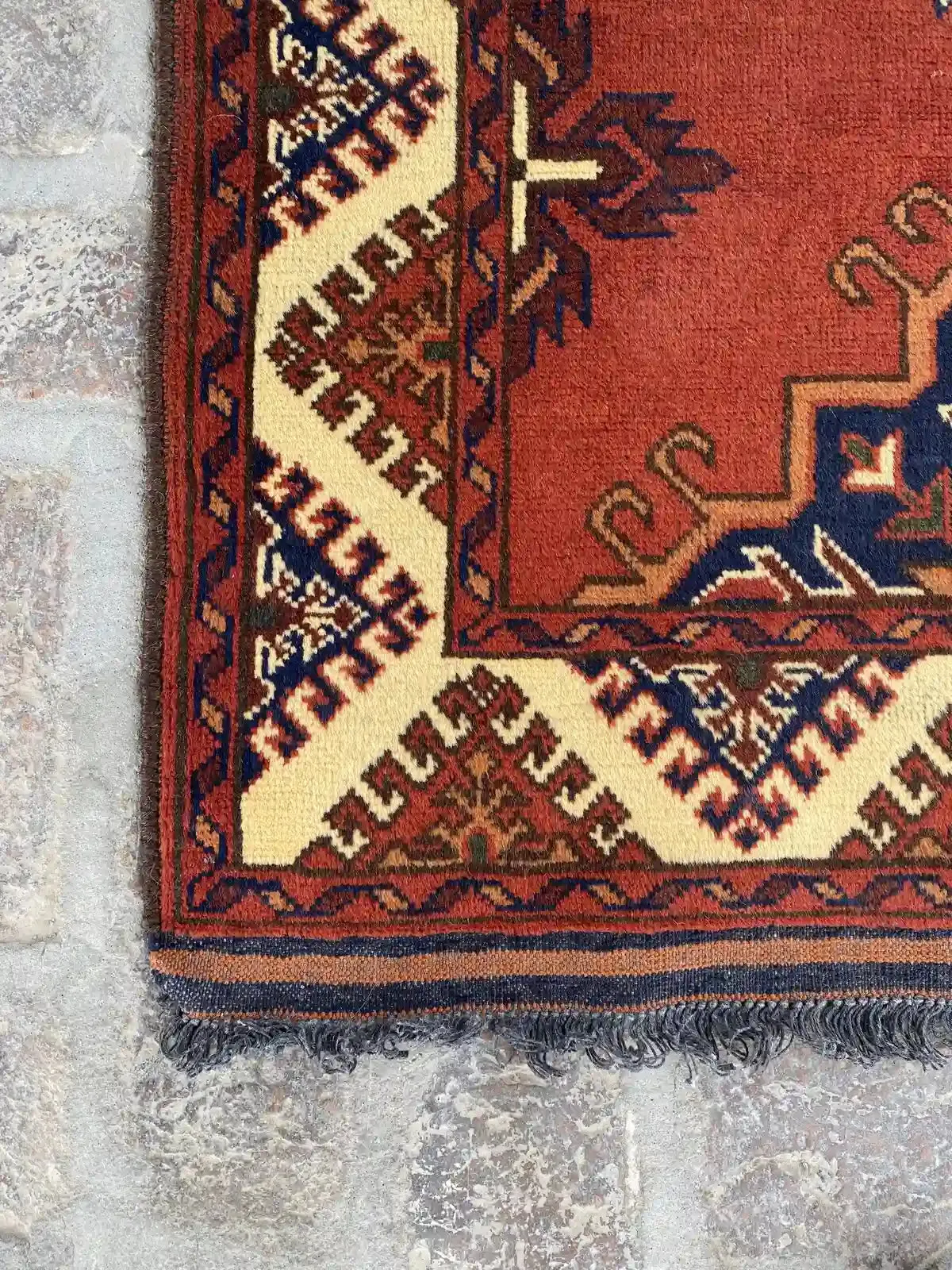 Handmade Afghan Runner Rug - Traditional Design