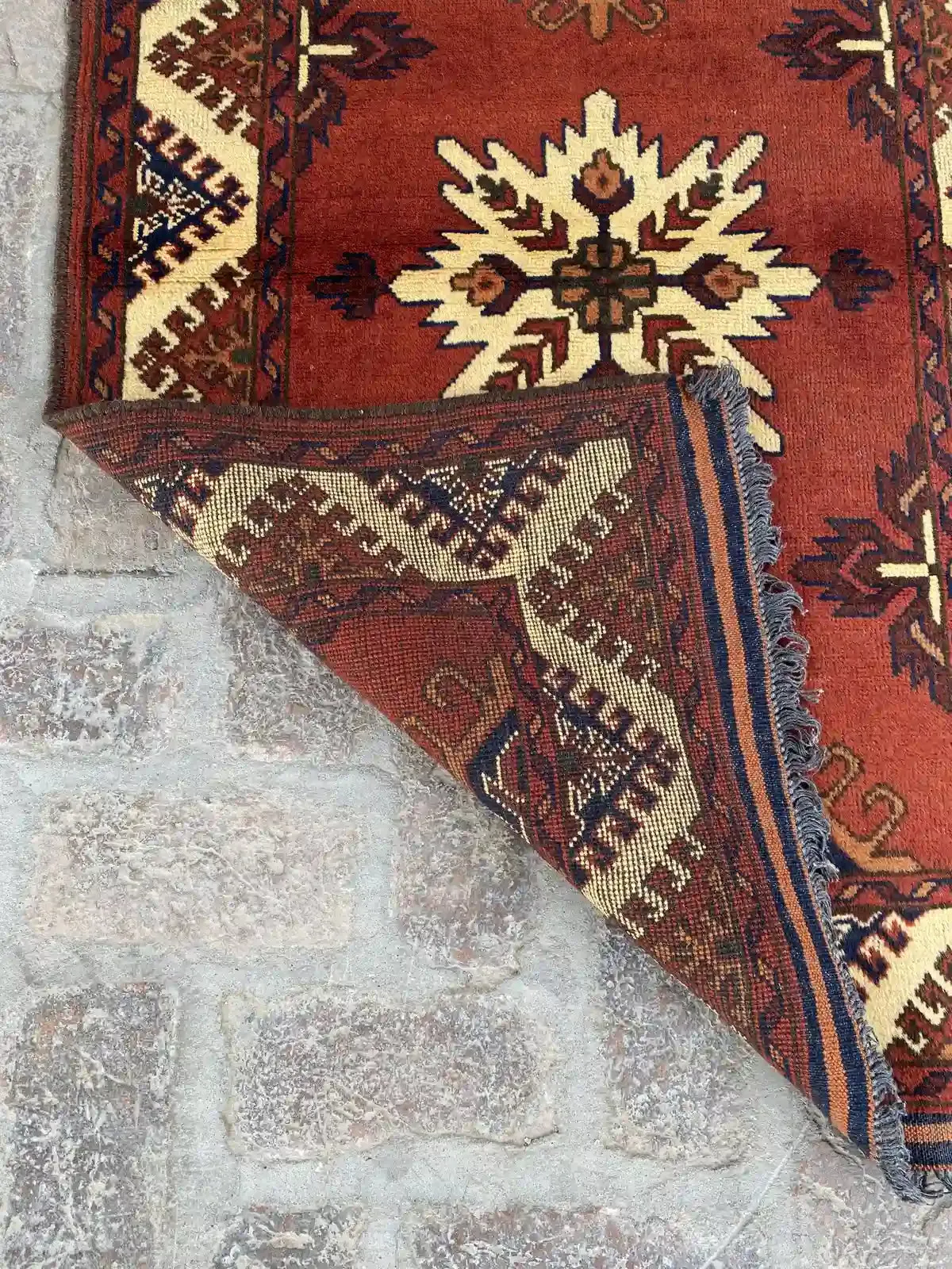 Handmade Afghan Runner Rug - Traditional Design