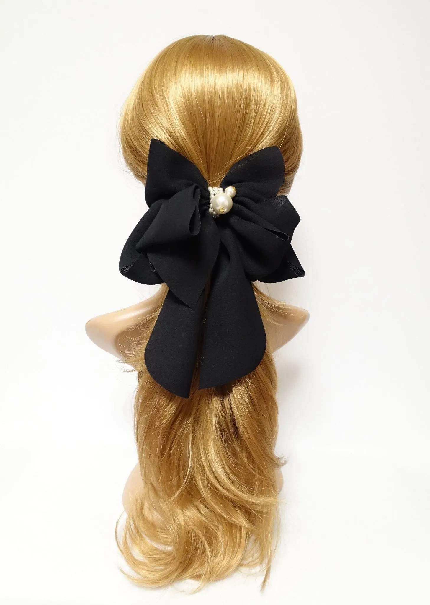 Handmade Drape Long Tail Bow French Hair Barrette