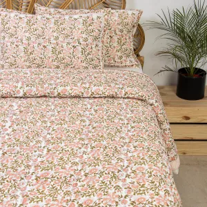 Handmade Flower Print Soft Cotton Machine Quilt