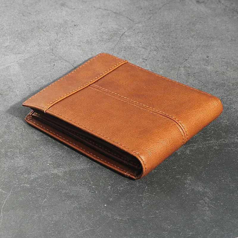 Handmade Genuine Leather Men's Wallet - Slim, Durable Purse