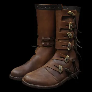 Handmade Medieval Boots with Rounded Toe