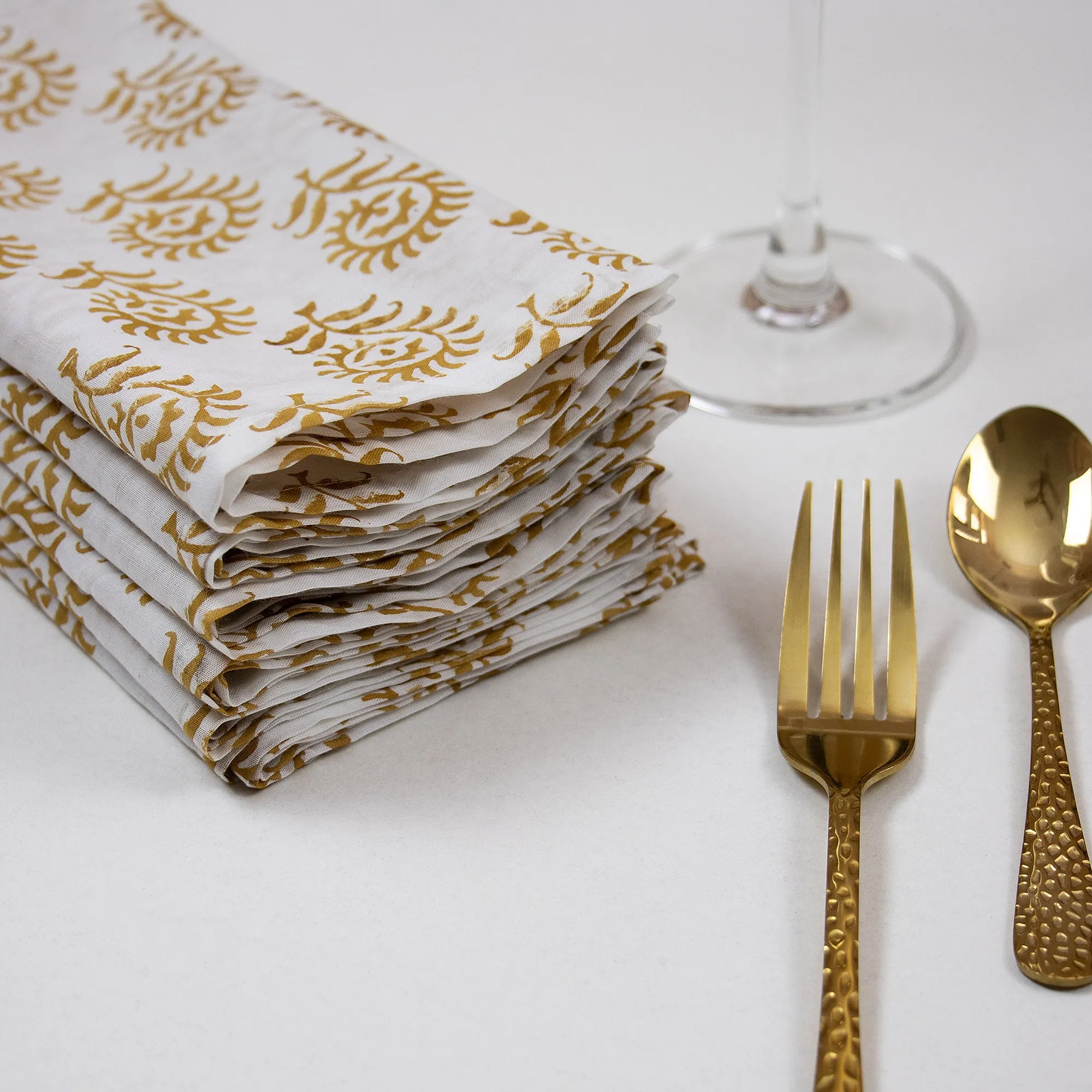 Handmade Printed Cotton Eco Friendly Reusable Organic Napkins