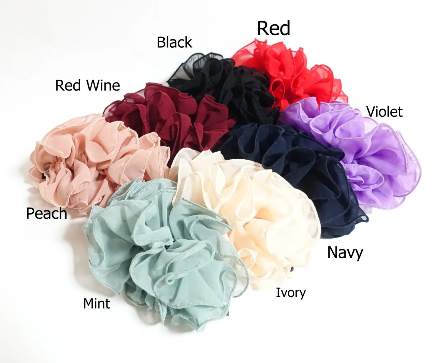 handmade ruffle chiffon banana hair clip fabric Wave Banana Hair Clip Women Hair Accessories