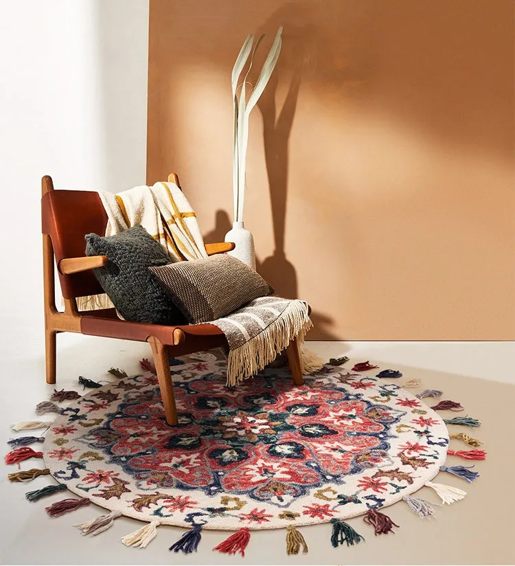 Handmade Wool Circle Rug