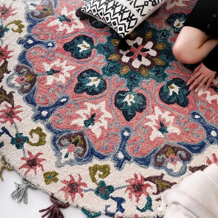 Handmade Wool Circle Rug