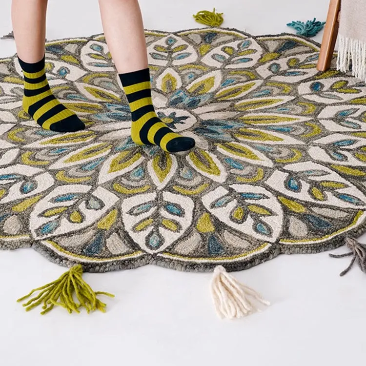 Handmade Wool Circle Rug