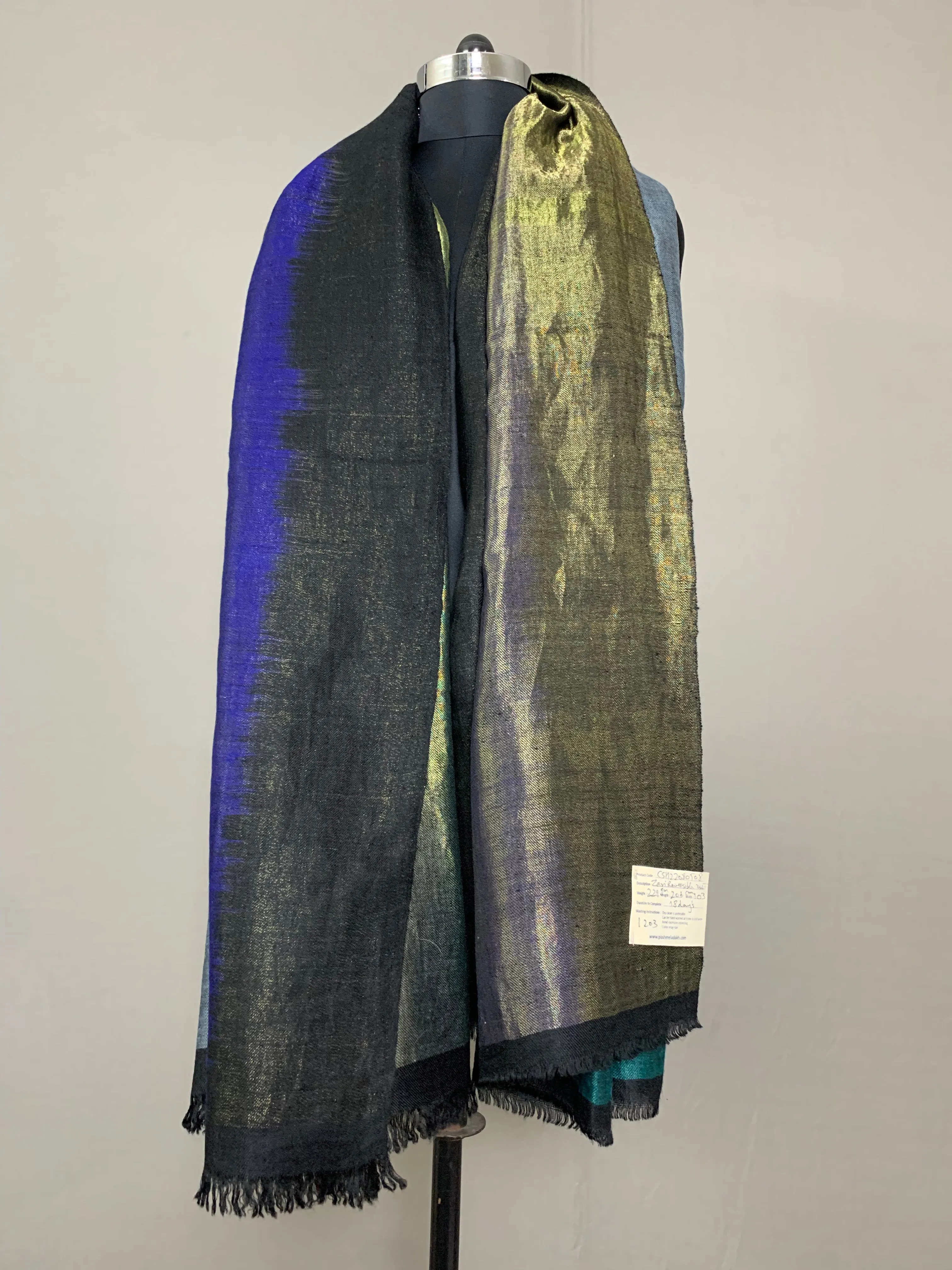 Haneen Metallic Reversible Cashmere Shawl