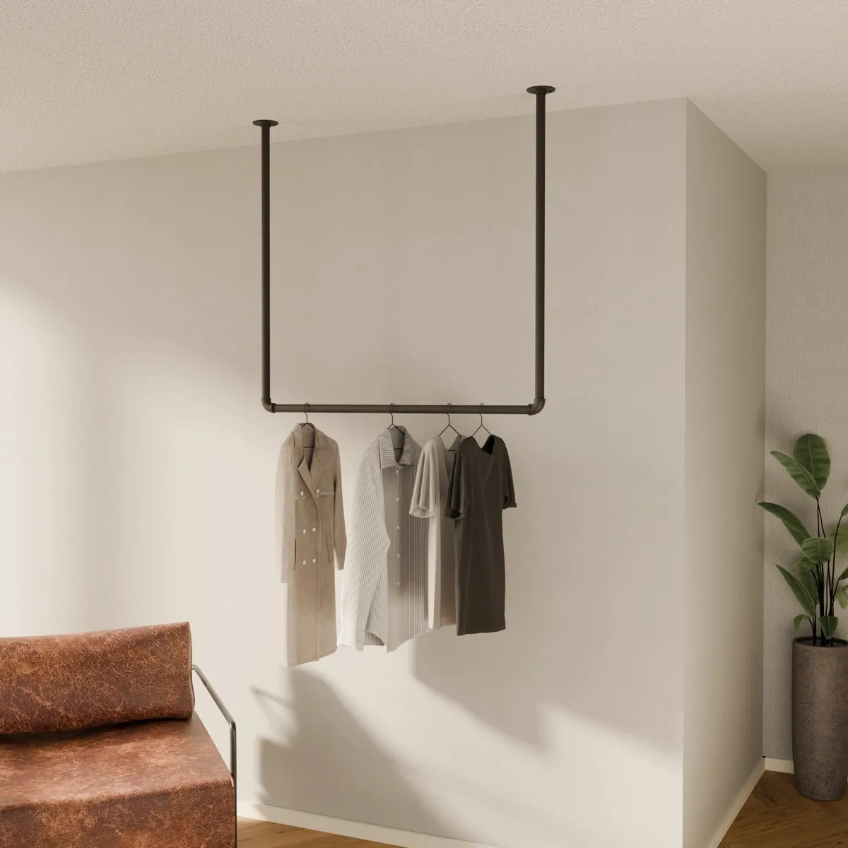 HANG – Ceiling clothes rail | clothes rail sloping ceiling