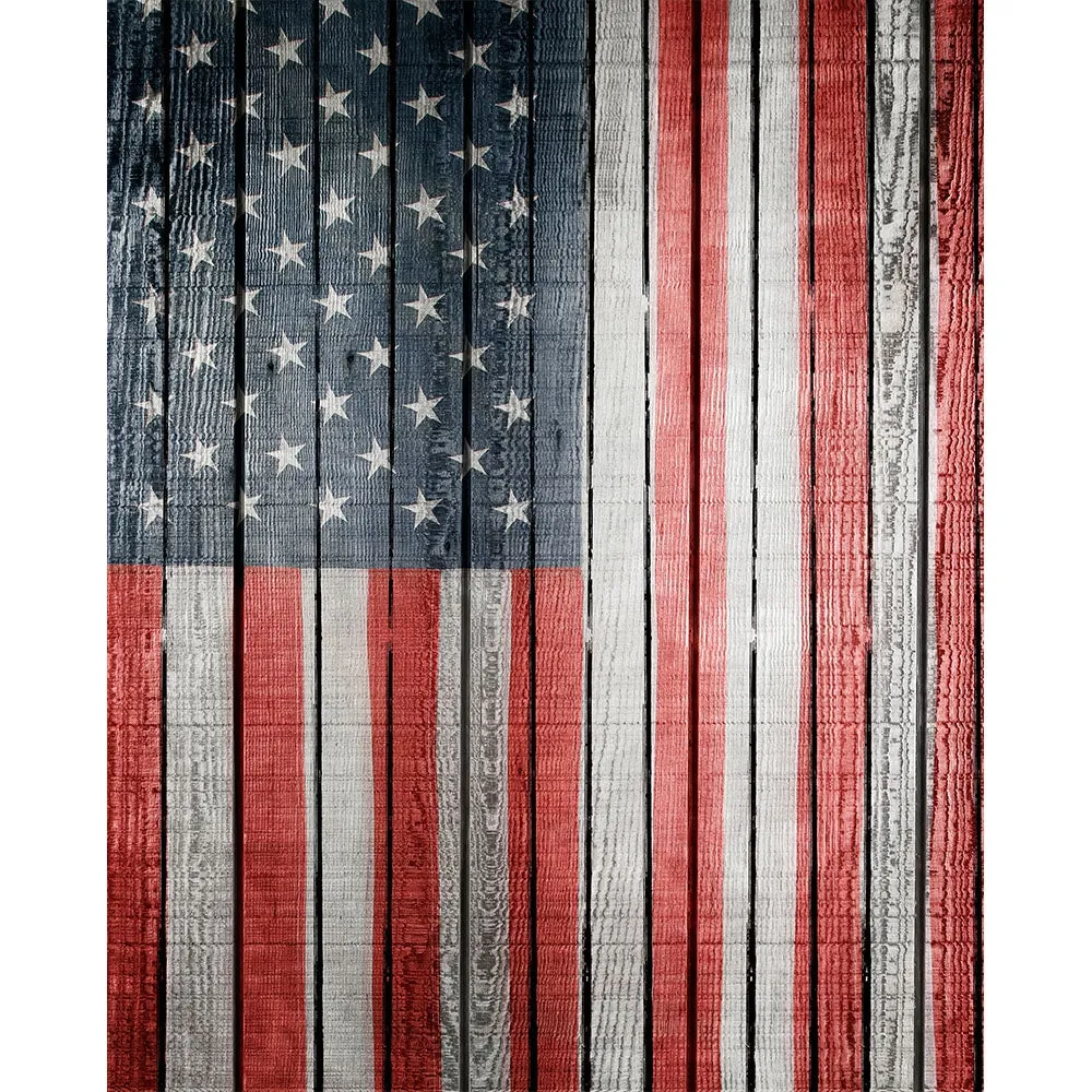 Hanging Flag Planks Printed Backdrop