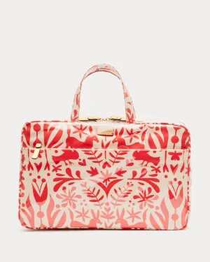 Hanging Travel Cosmetic Otomi Print Red