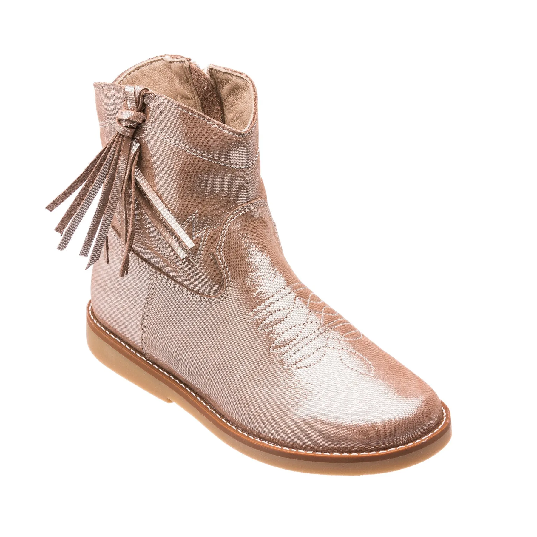 Hannah Suede Boot Metallic Blush