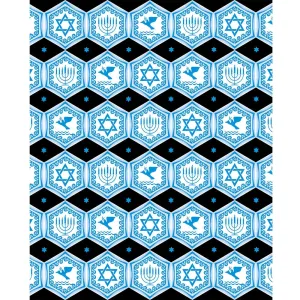 Hanukkah Tiles Printed Backdrop