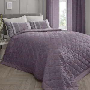 Hanworth Bedspread by Dreams & Drapes in Heather 195 x 229cm