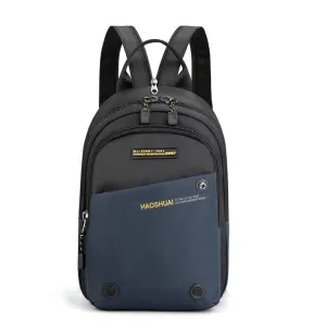 HAOSHUAI 6800 Leisure Sports Breast Bag Multi-Functional Shoulder Bag(Dark Blue)