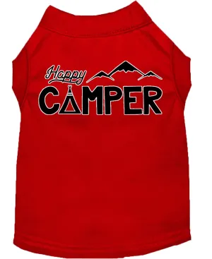 Happy Camper Screen Print Dog Shirt Red Xs (8)