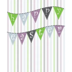 Happy Easter Banner Printed Backdrop