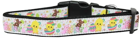 Happy Easter Nylon Dog Collar Sm