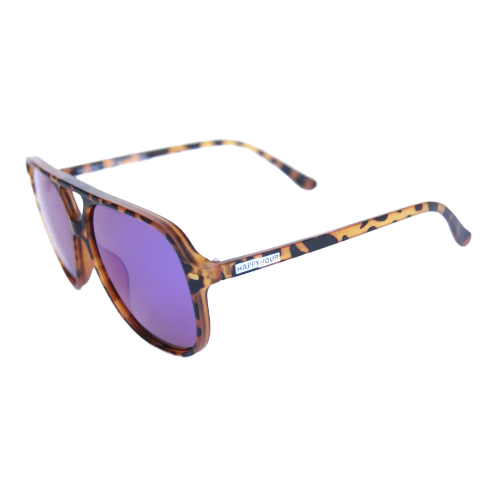 Happy Hour Shades | The Dukes | Matte Tortoise | Blue Mirrored Lens