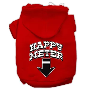 Happy Meter Screen Printed Dog Pet Hoodies Red Size XS (8)