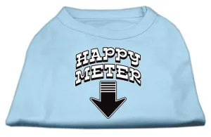 Happy Meter Screen Printed Dog Shirt Baby Blue Lg (14)