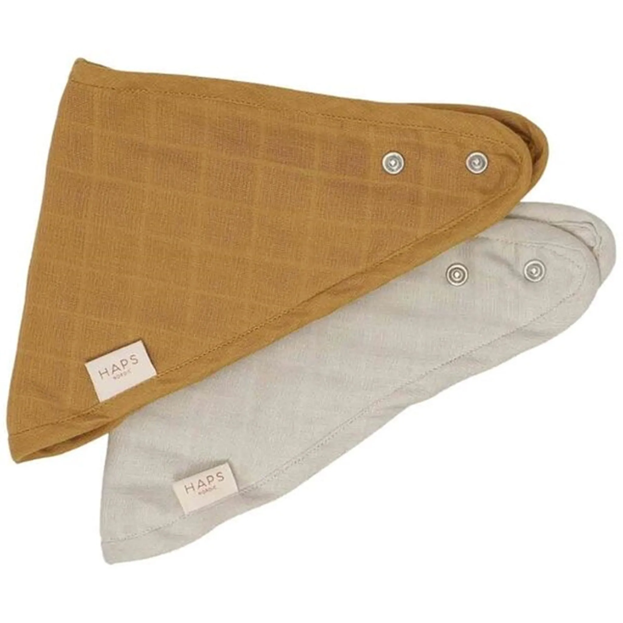 Haps Nordic Sui Bib Muslin 2-pack Neutral