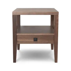 Hara 1 Drawer Accent Table | Frozen Walnut