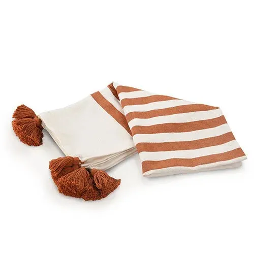 Harbor 80270ADW Adobe/White Throw Blanket