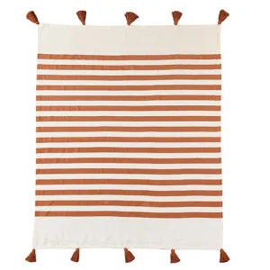 Harbor 80270ADW Adobe/White Throw Blanket