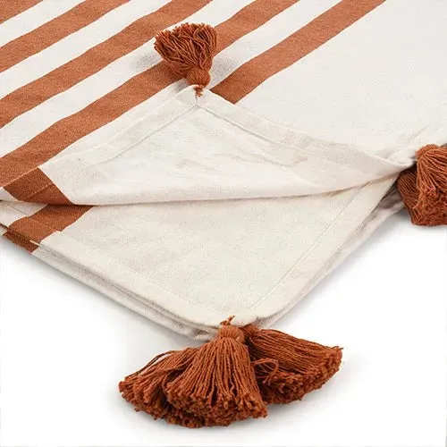 Harbor 80270ADW Adobe/White Throw Blanket