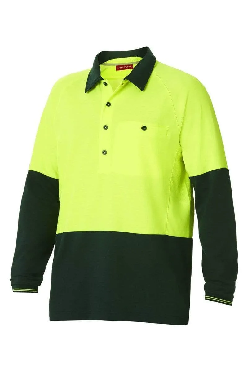 Hard Yakka 2 Tone Hi Vis Vented Polo Shirt Y11389