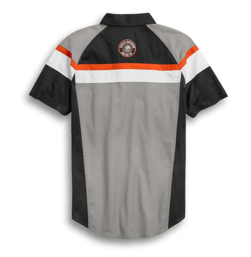 Harley-Davidson® Men's Performance Mesh Side Colorblock Shirt - 96376-20VM