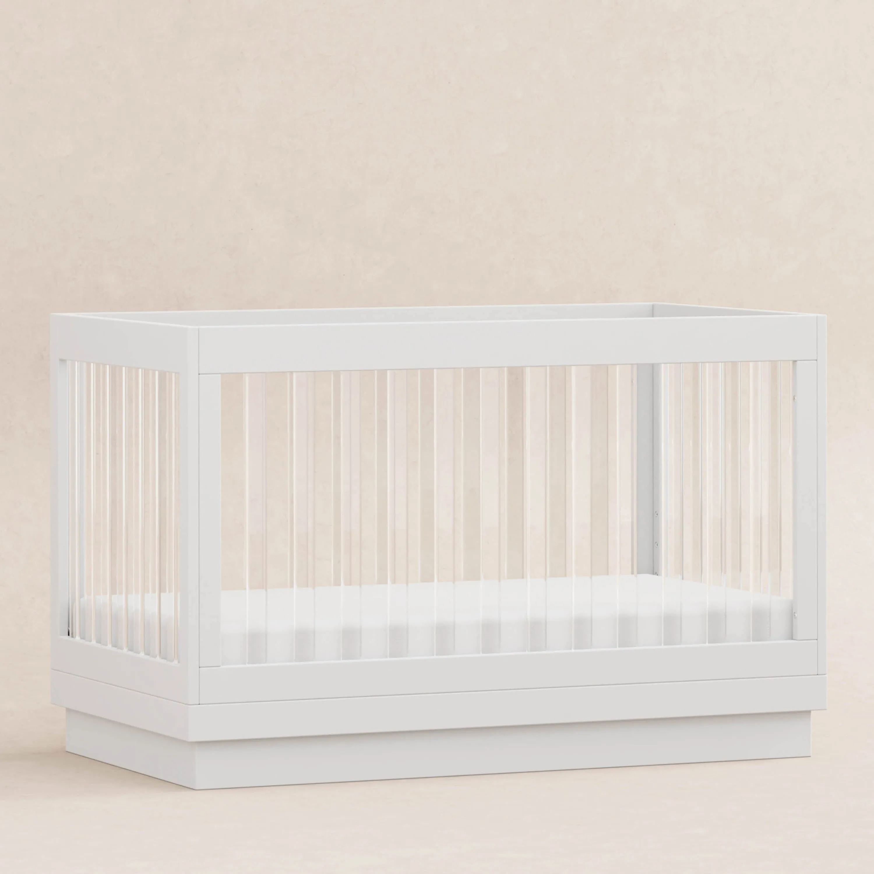 Harlow Acrylic 3-in-1 Convertible Crib with Toddler Bed Conversion Kit