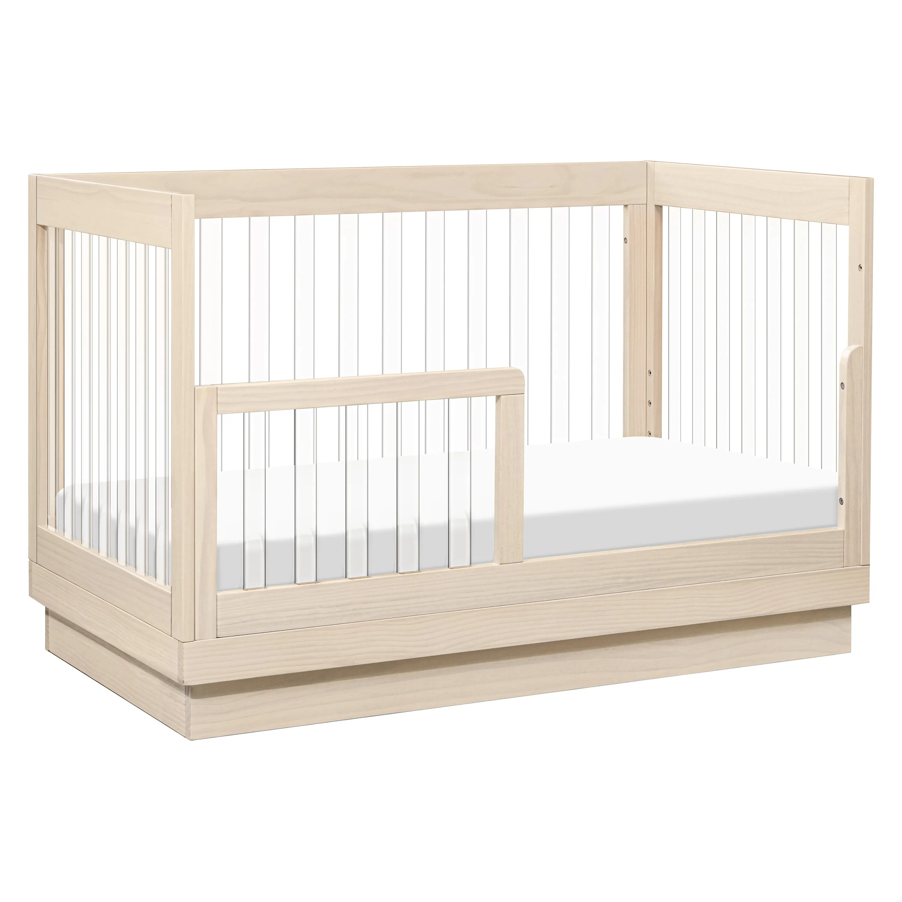 Harlow Acrylic 3-in-1 Convertible Crib with Toddler Bed Conversion Kit