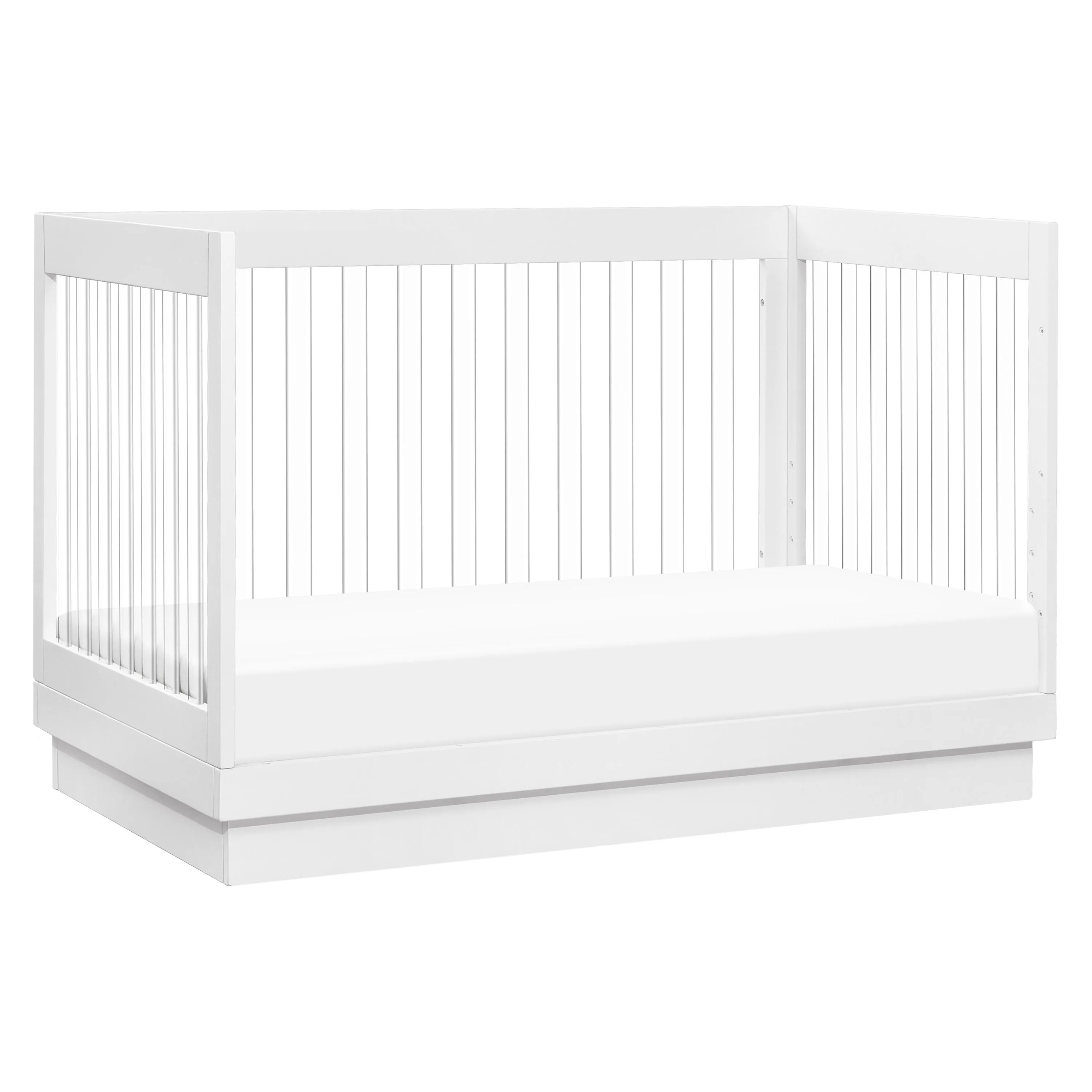 Harlow Acrylic 3-in-1 Convertible Crib with Toddler Bed Conversion Kit