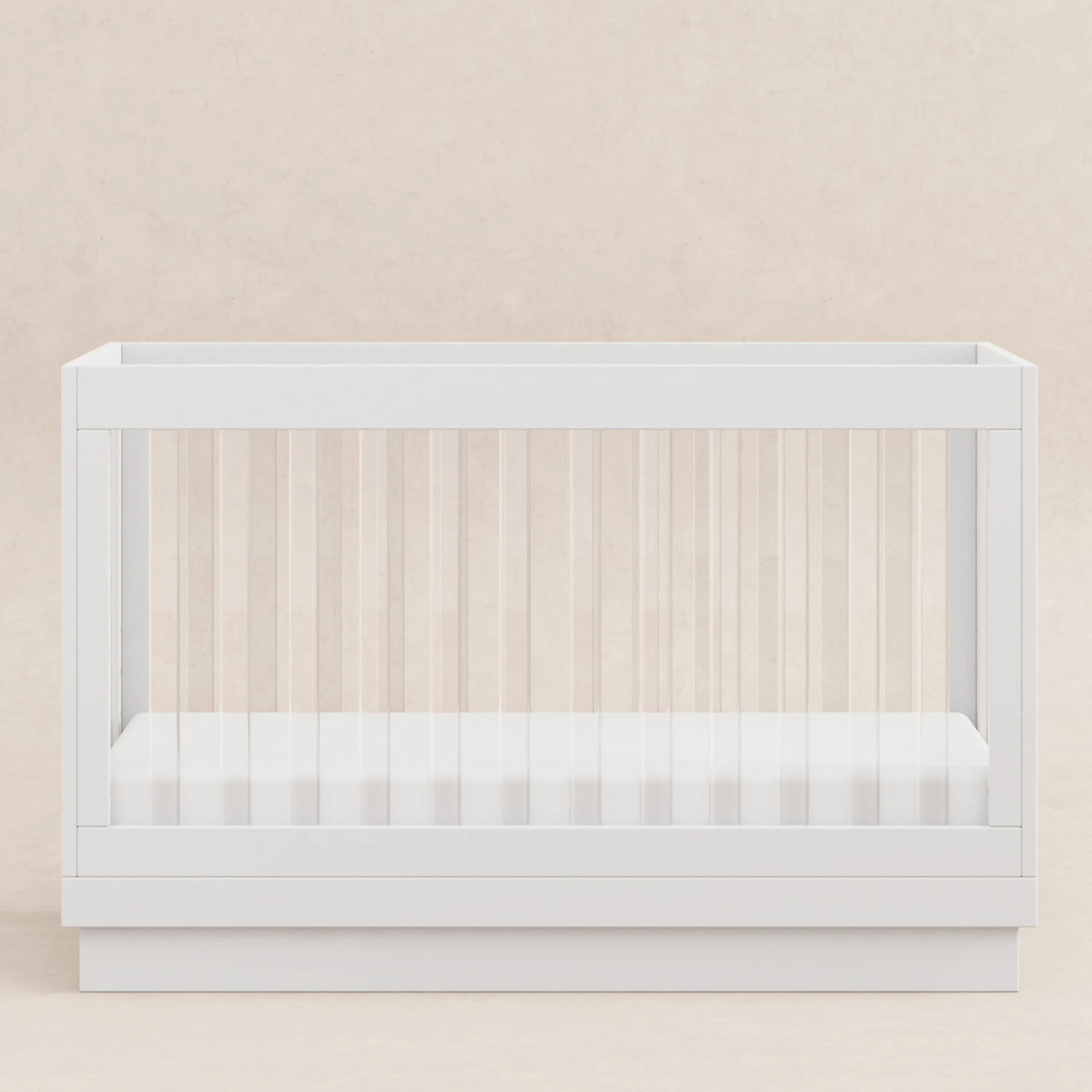 Harlow Acrylic 3-in-1 Convertible Crib with Toddler Bed Conversion Kit