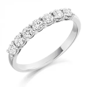 Harmony Collection 0.5ct Round Brilliant 2.7mm Half Eternity Ring