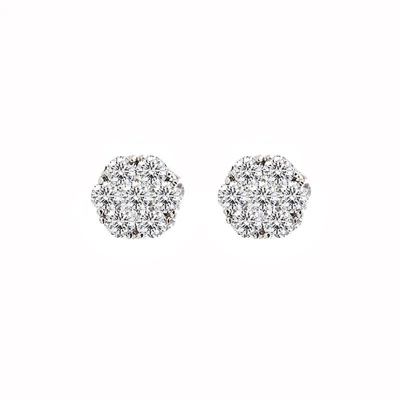 Harmony Jewel Collection Round Diamond Stud Earrings, 6ctw Look