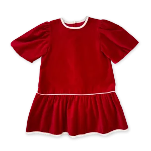 Harper Dress- Ruby Red Velvet