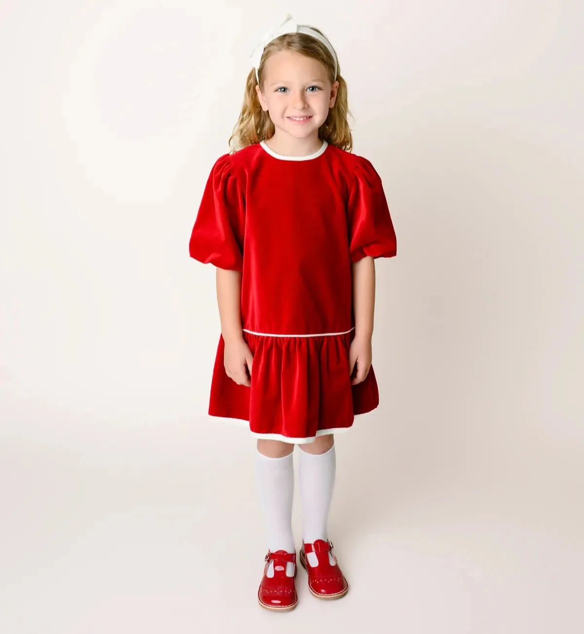 Harper Dress- Ruby Red Velvet